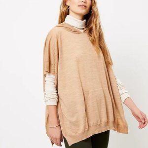 LOFT Desert Khaki Hoodie Poncho